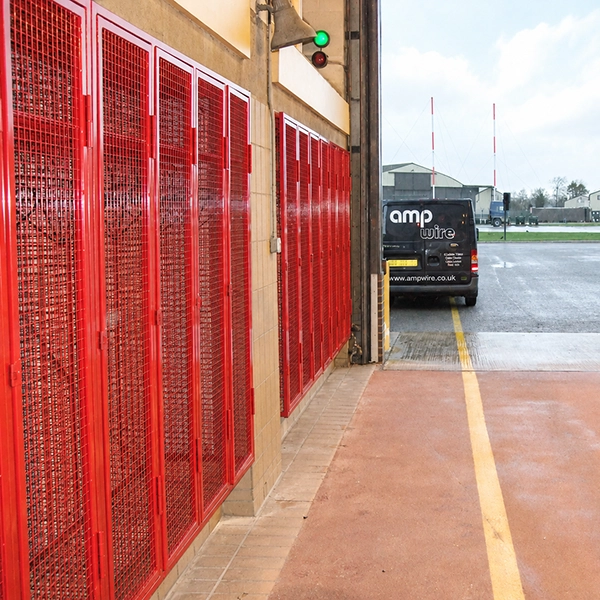 Emergency Services Wall Mounted Mesh Lockers by AMP Wire