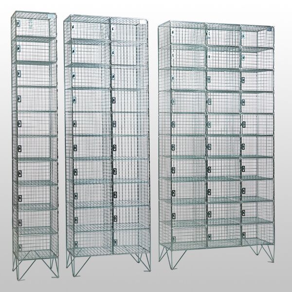 10 Door Wire Mesh Lockers by AMP Wire