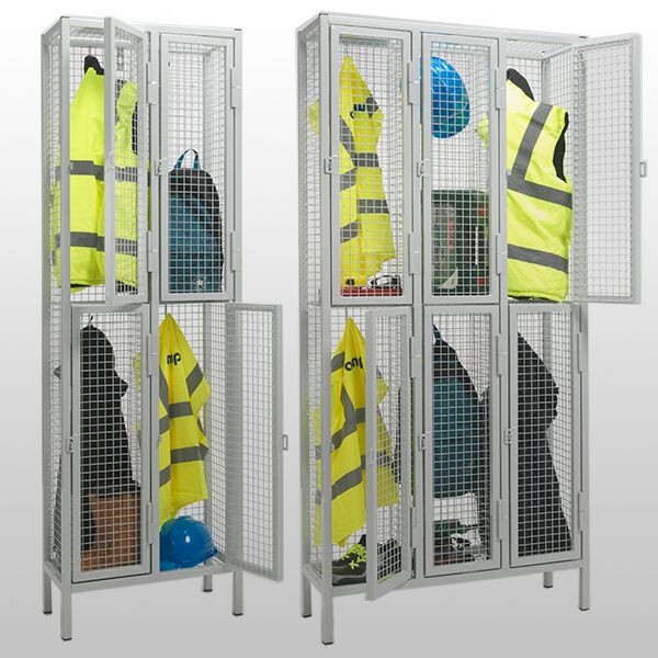 2 Door Heavy Duty Wire Mesh Lockers by AMP Wire