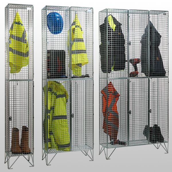 2 Door Wire Mesh Lockers by AMP Wire