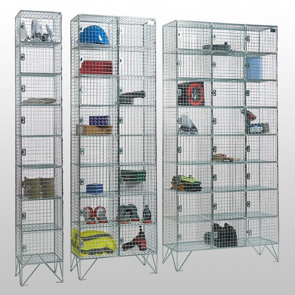 8 Door Wire Mesh Lockers by AMP Wire